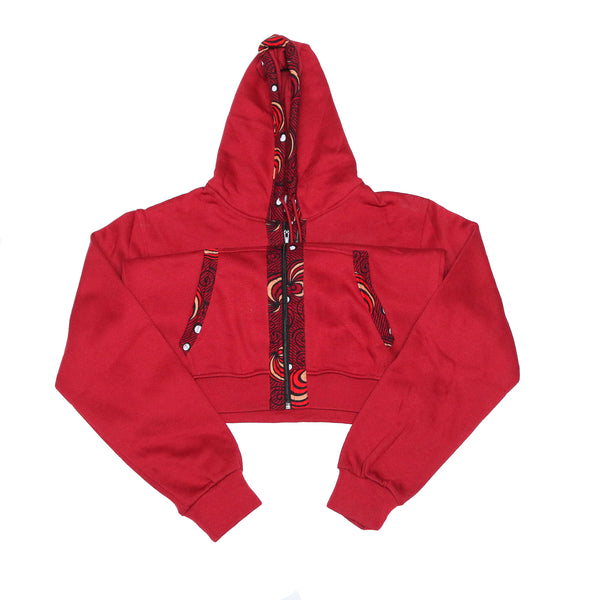 Kali Zipper Hoodies: Cherry Red with Zizi