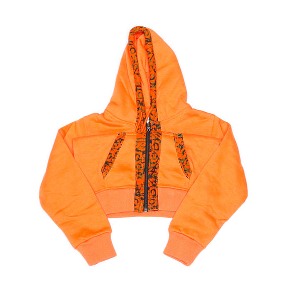 Kali Kids Zipper Hoodies: Orange with Marara
