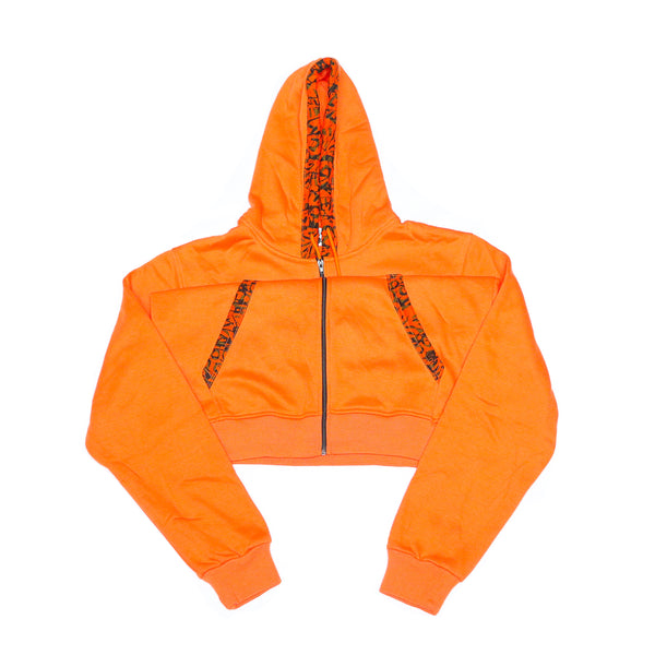 Kali Zipper Hoodies: Orange with Marara