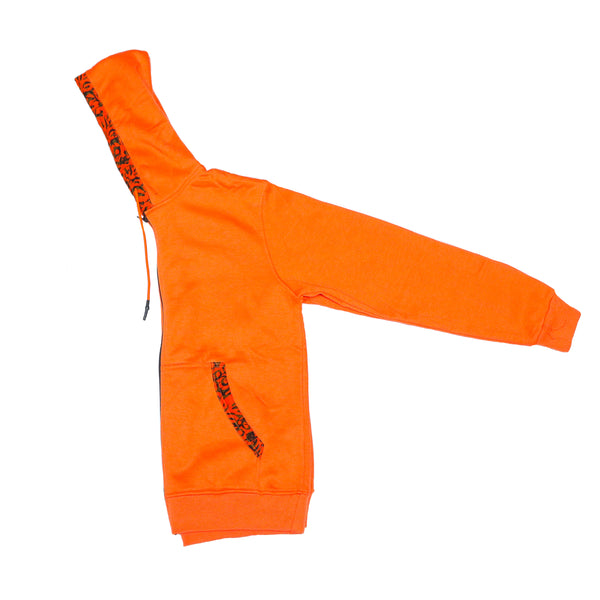 Kali Zipper Hoodies: Orange with Marara
