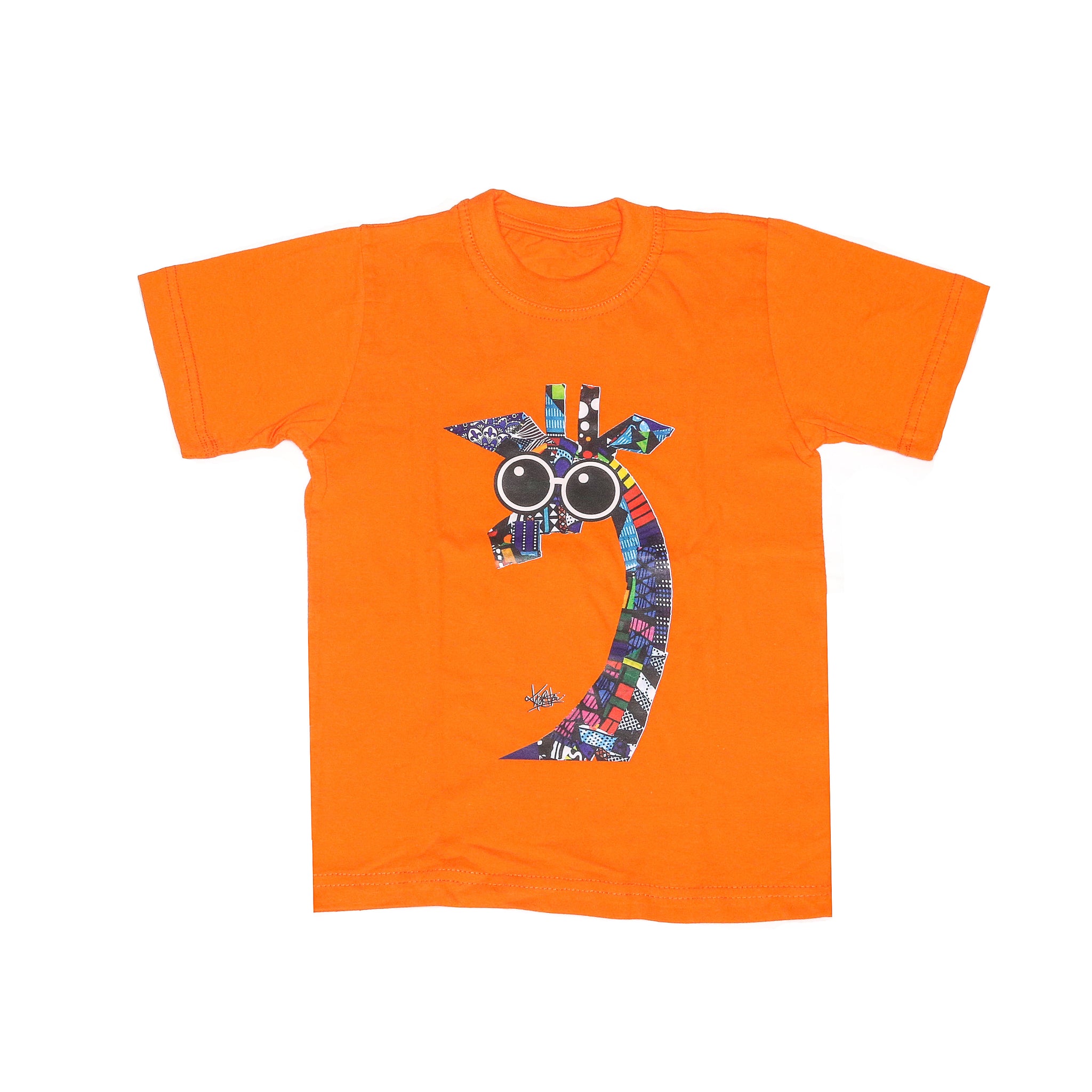 Kali Kids Ts: Orange with Twiga