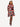 Kali Ladies: Shirt Dress - Cream Red Wave