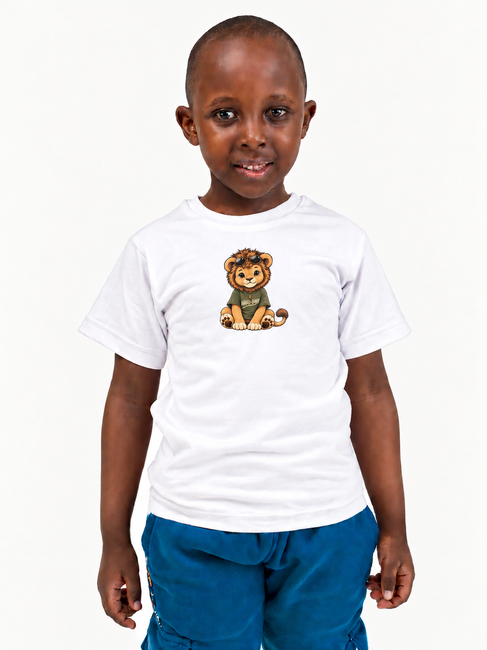 Kali Clearance B/F26 Kids Ts: White with Baby Simba