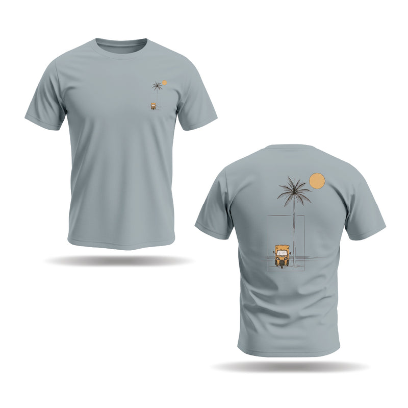Kali Graphic Ts: Arona Grey with The Geometry of Palms
