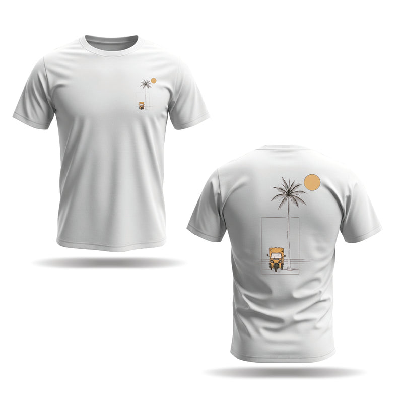 Kali Graphic Ts: White with The Geometry of Palms
