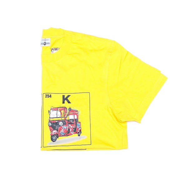 Kali Graphic Ts: Yellow with Tuk Tuk