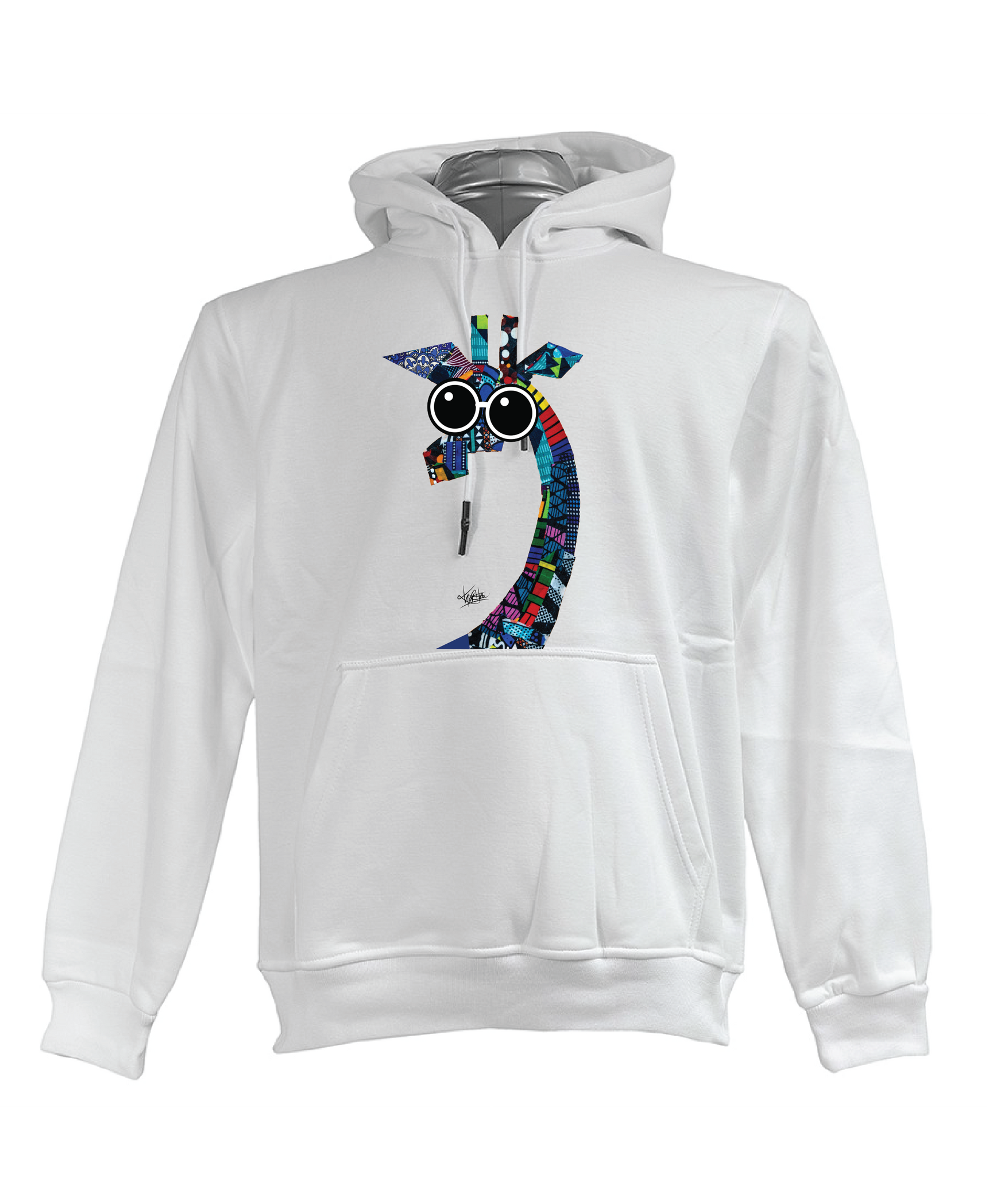 Kali Graphic Hoodies: White with Twiga