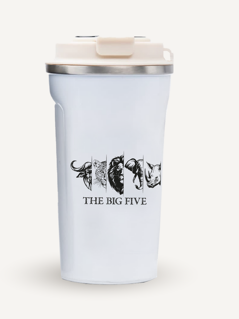 Kali LED Tumblers: White with Bold Big Five