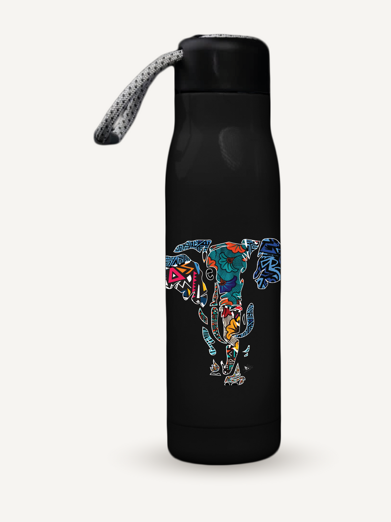 Kali String Water Bottles: Black with Tembo 2