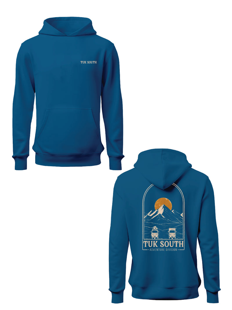 Kali Graphic Hoodies: Petrol Blue with Get Cruisin