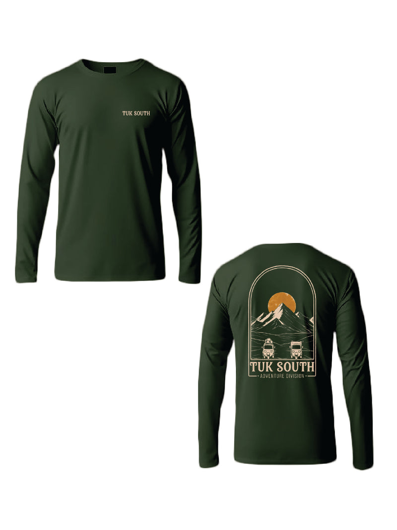 Kali Long-Sleeve Graphic Ts: Pine Green with Get Cruisin