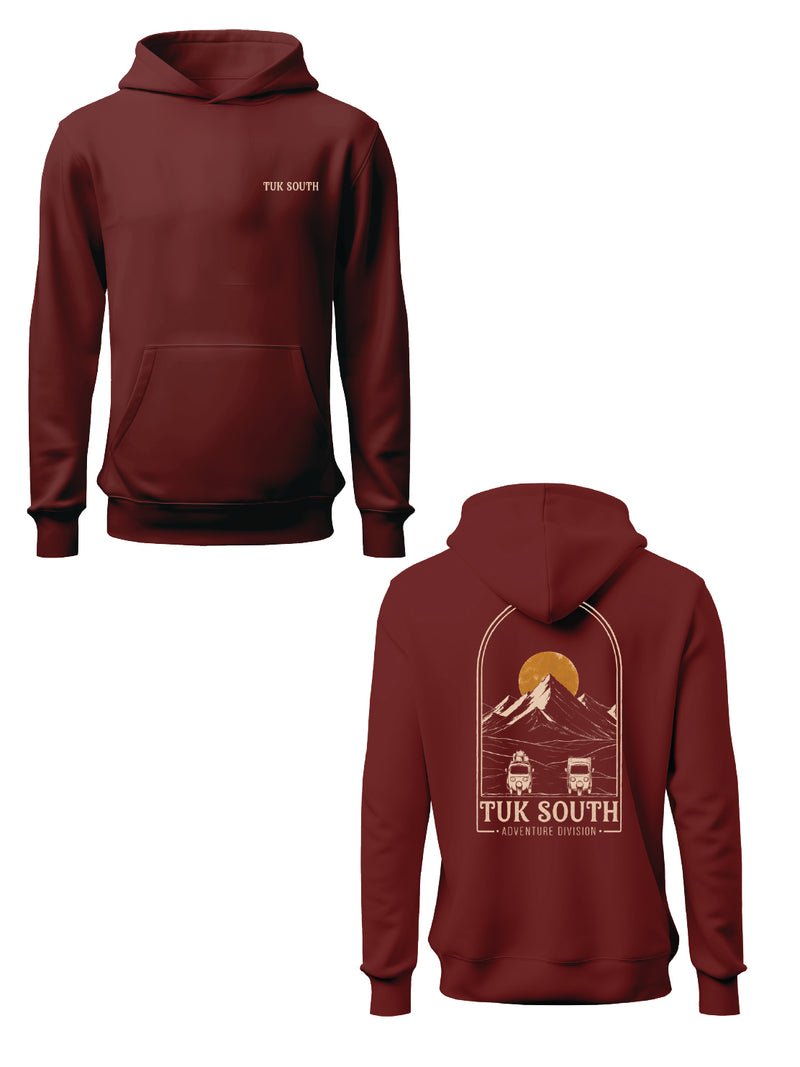 Kali Graphic Hoodies: Maroon with Get Cruisin