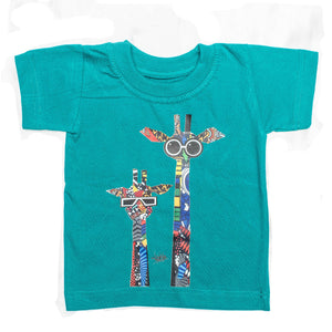 Kali Kids Ts: Teal with Twiga