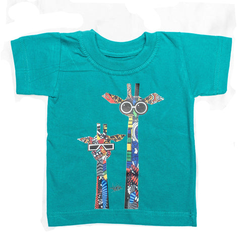 Kali Kids Ts: Teal with Twiga