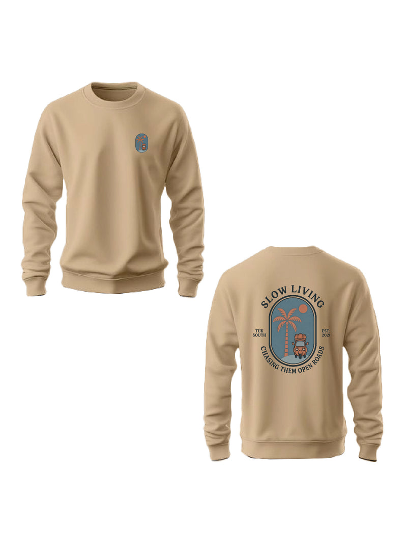 Kali Graphic Sweats: Top - Beige with Open Roads