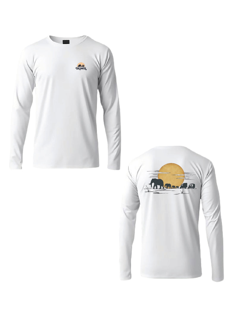 Kali Long-Sleeve Graphic Ts: White with Part of The Herd