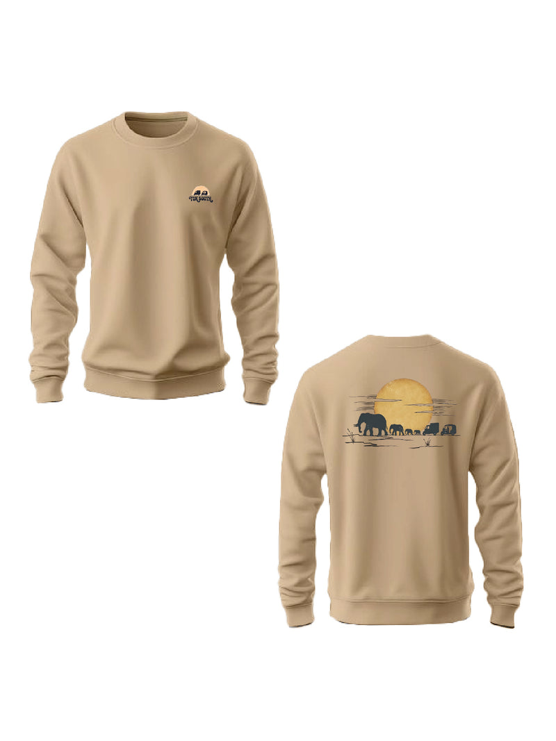 Kali Graphic Sweats: Top - Beige with Part of The Herd