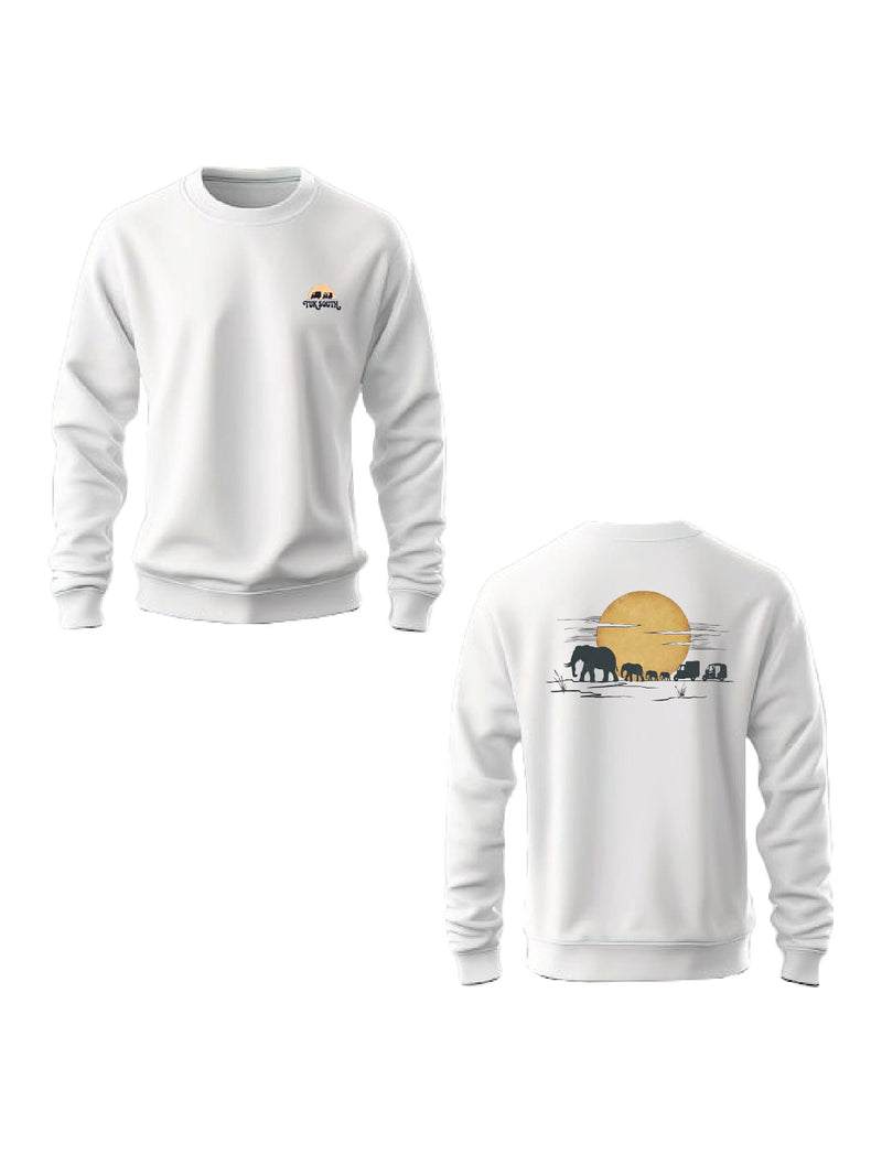 Kali Graphic Sweats: Top - White with Part of The Herd