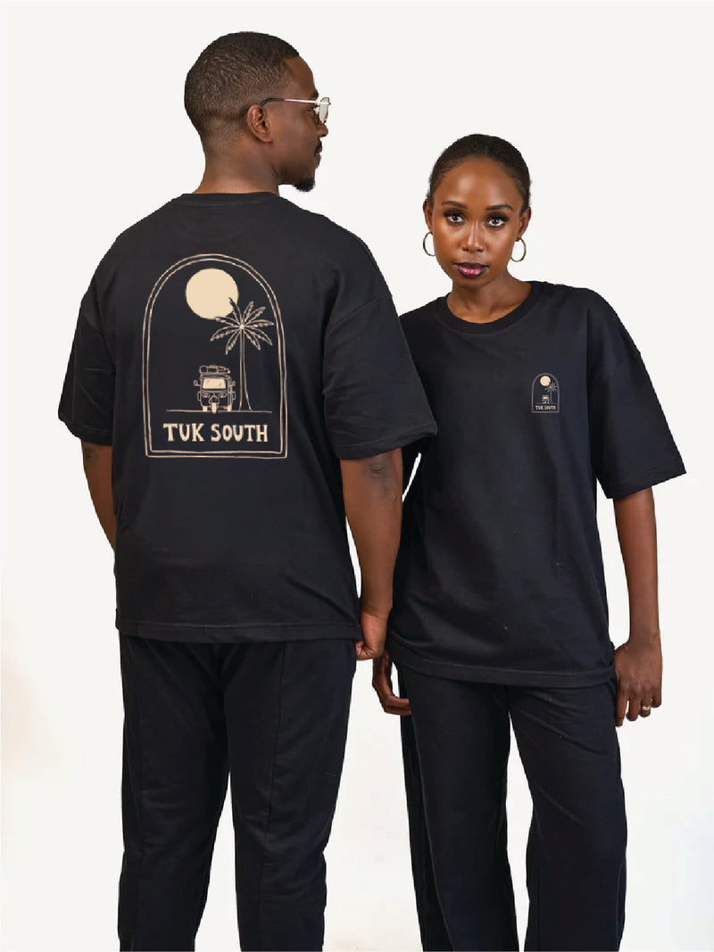 Kali Oversize Ts: Black with Slow Livin