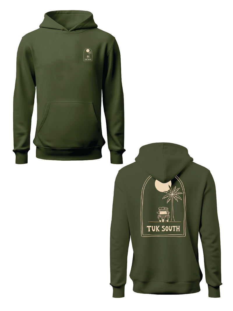Kali Graphic Hoodies: Jungle Green with Slow Livin