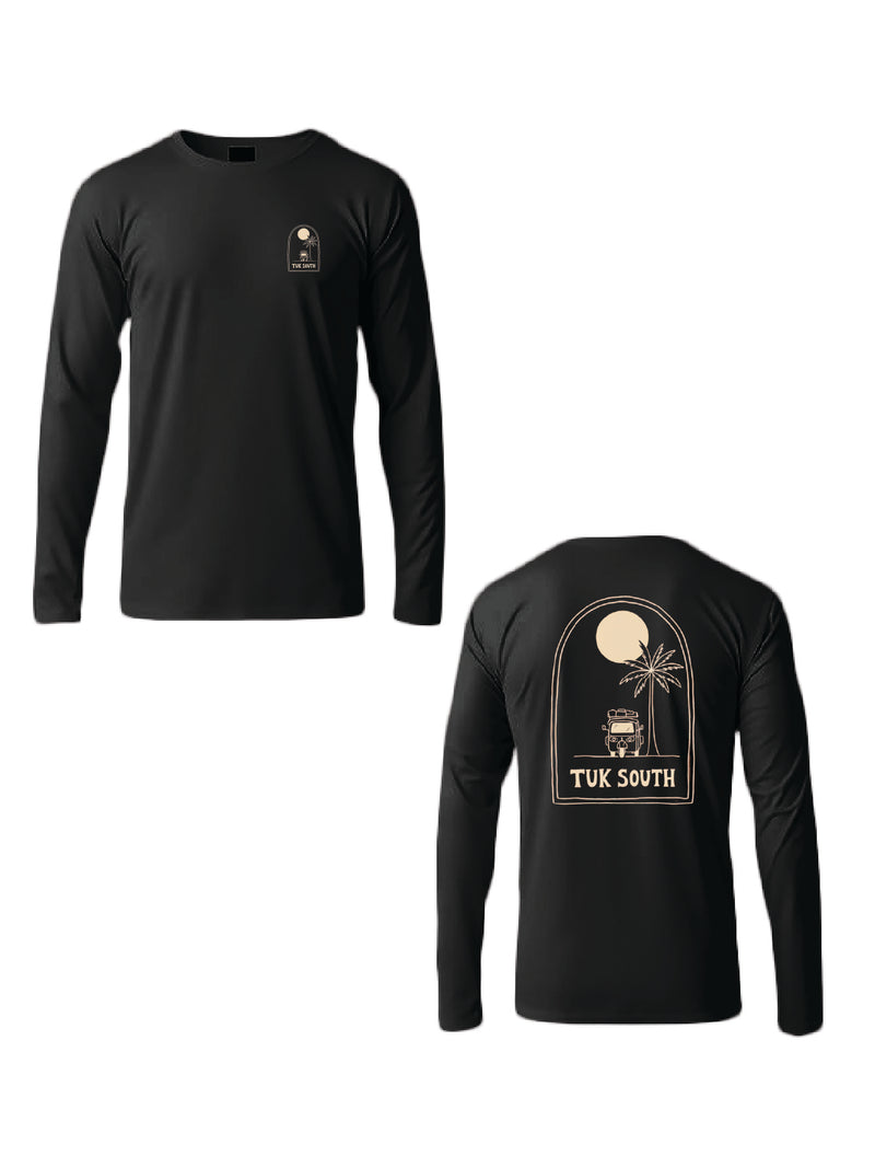 Kali Long-Sleeve Graphic Ts: Black with Slow Livin
