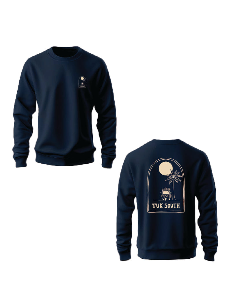 Kali Graphic Sweats: Top - Navy with Slow Livin