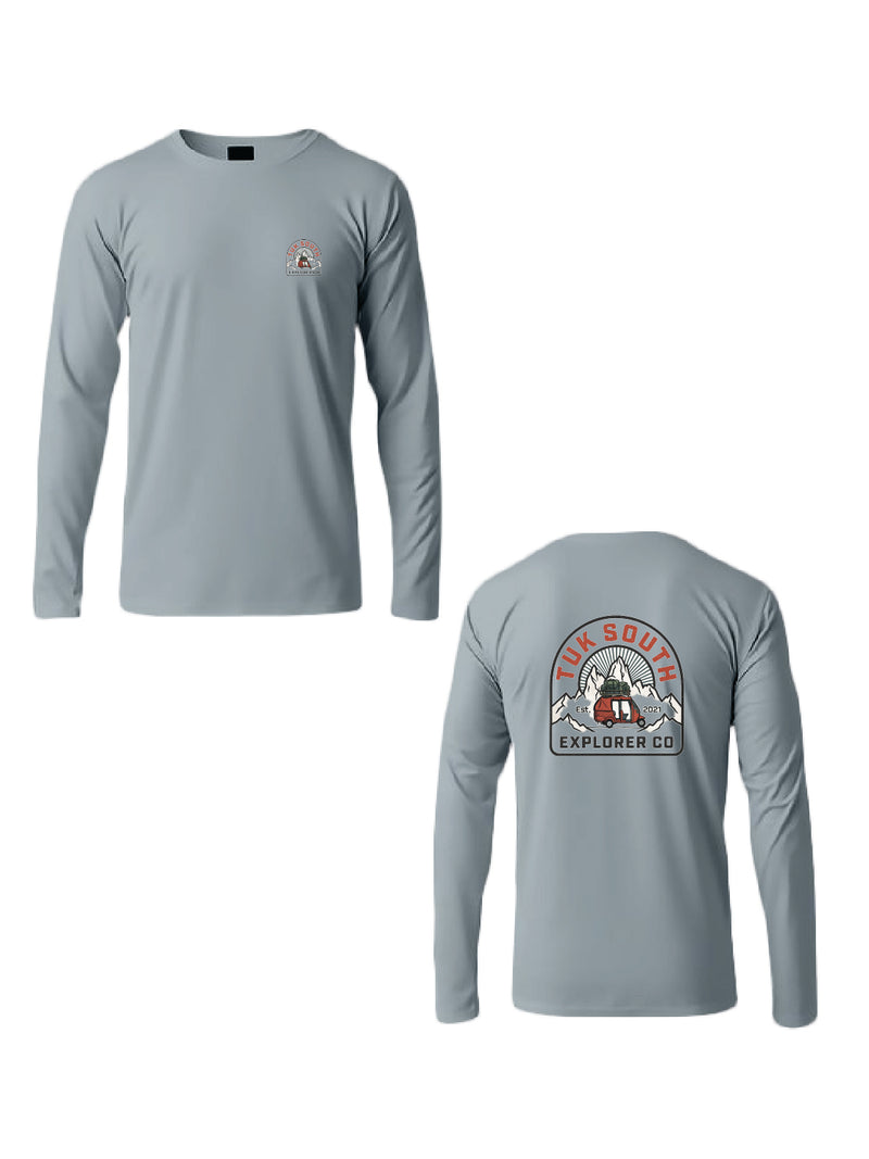 Kali Long-Sleeve Graphic Ts: Arona Grey with The Explorer Division