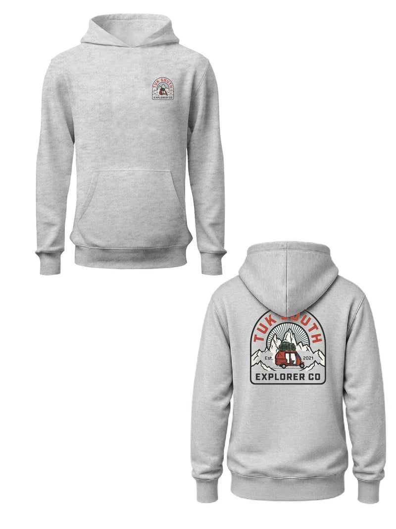 Kali Graphic Hoodies: Ash Grey with The Explorer Division