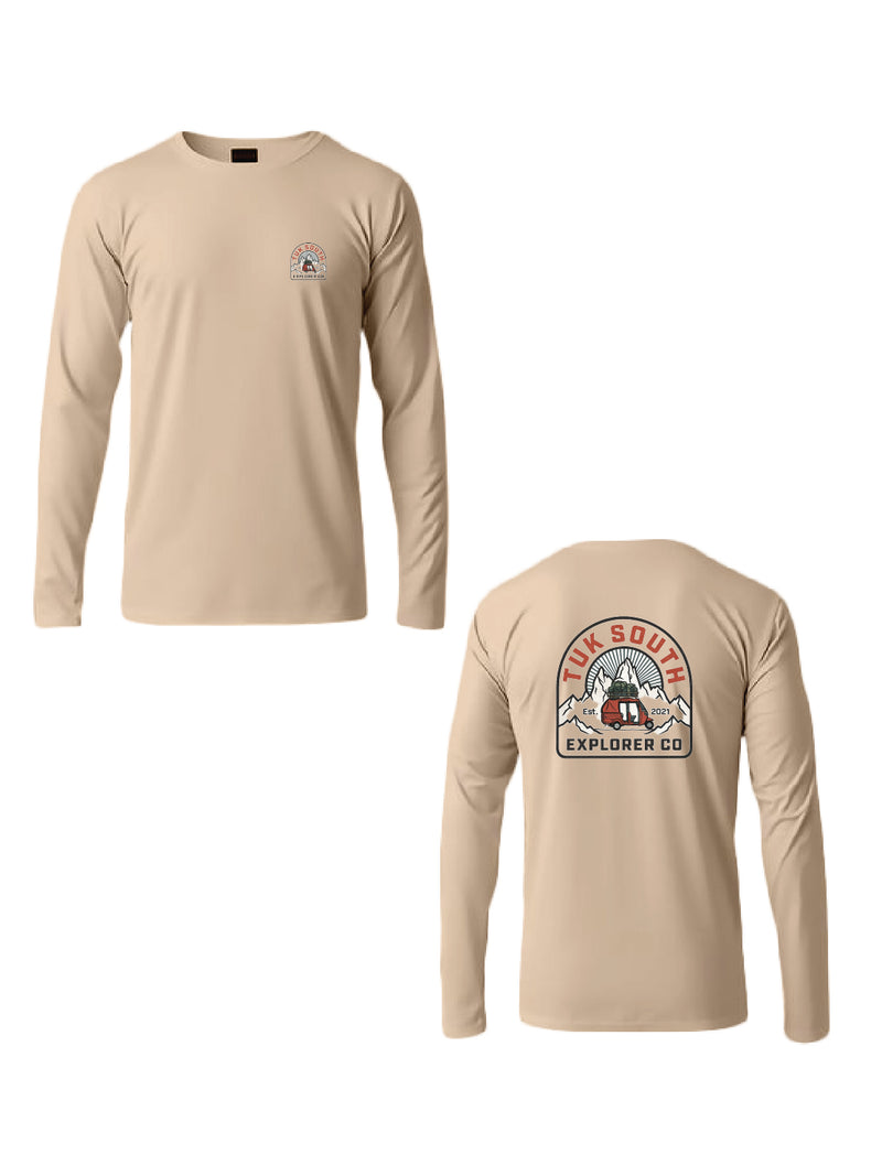 Kali Long-Sleeve Graphic Ts: Beige with The Explorer Division
