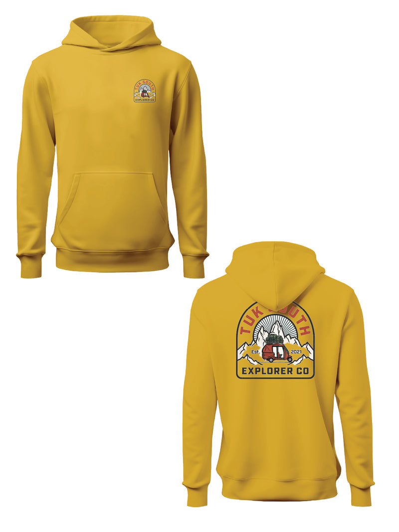Kali Graphic Hoodies: Yellow with The Explorer Division