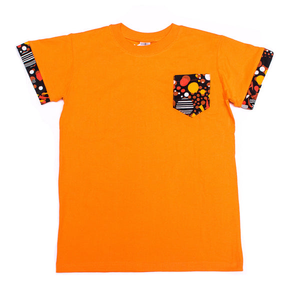 Kali Kids Ts: Orange with Mwangaza