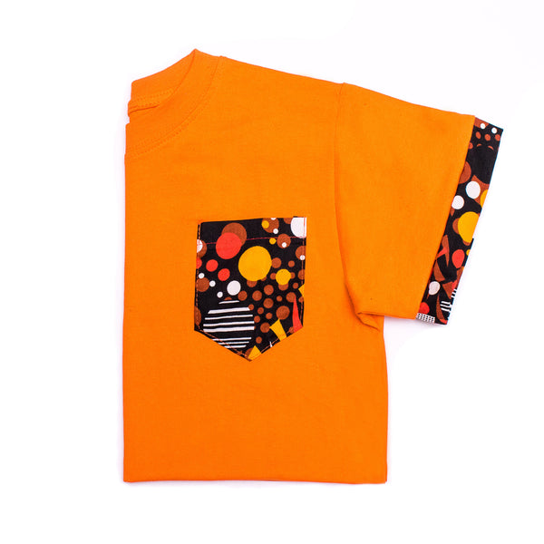 Kali Kids Ts: Orange with Mwangaza