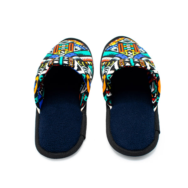 Blue Tribal - Bedroom Slippers