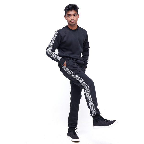 Kali Sweats: Pants - Black with KK Print