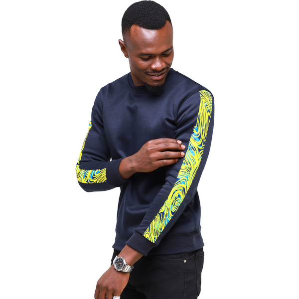 Kali Sweats: Top - Navy with Njano