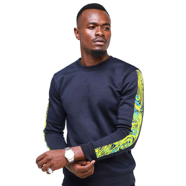 Kali Sweats: Top - Navy with Njano