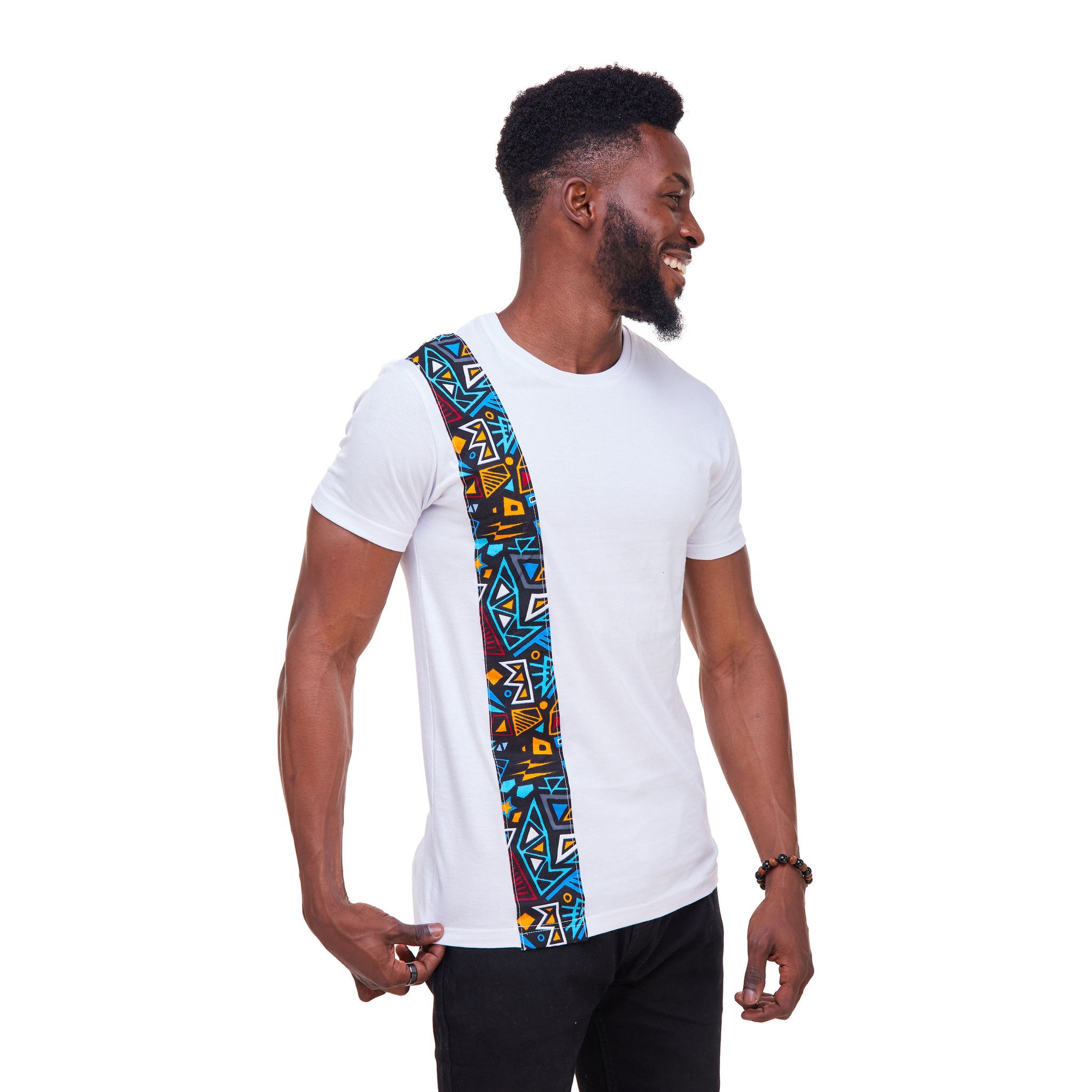 Kali Ts: White with Bara Strip