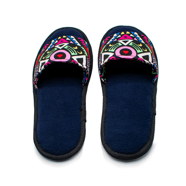Pink Tribal - Open Toe Slippers