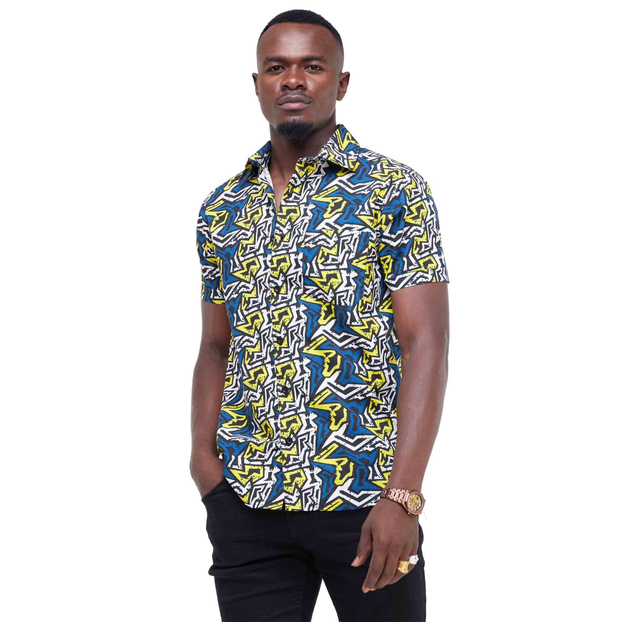 KaliShirts: Yellow & Blue KK Print