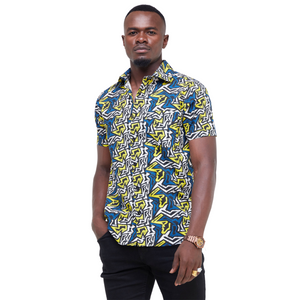 KaliShirts: Yellow & Blue KK Print