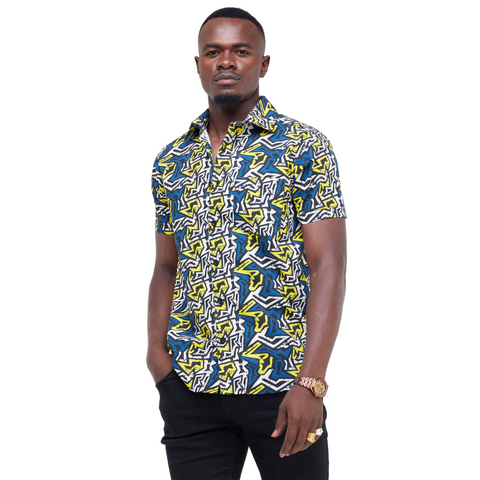 KaliShirts: Yellow & Blue KK Print
