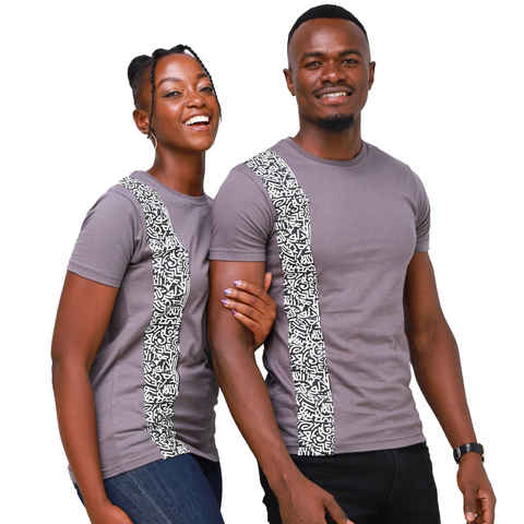Kali Ts: Steel Grey with KK Print Strip