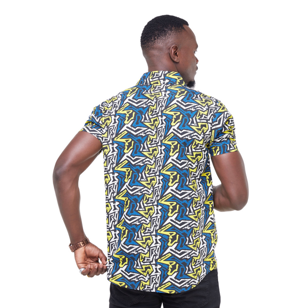 KaliShirts: Yellow & Blue KK Print