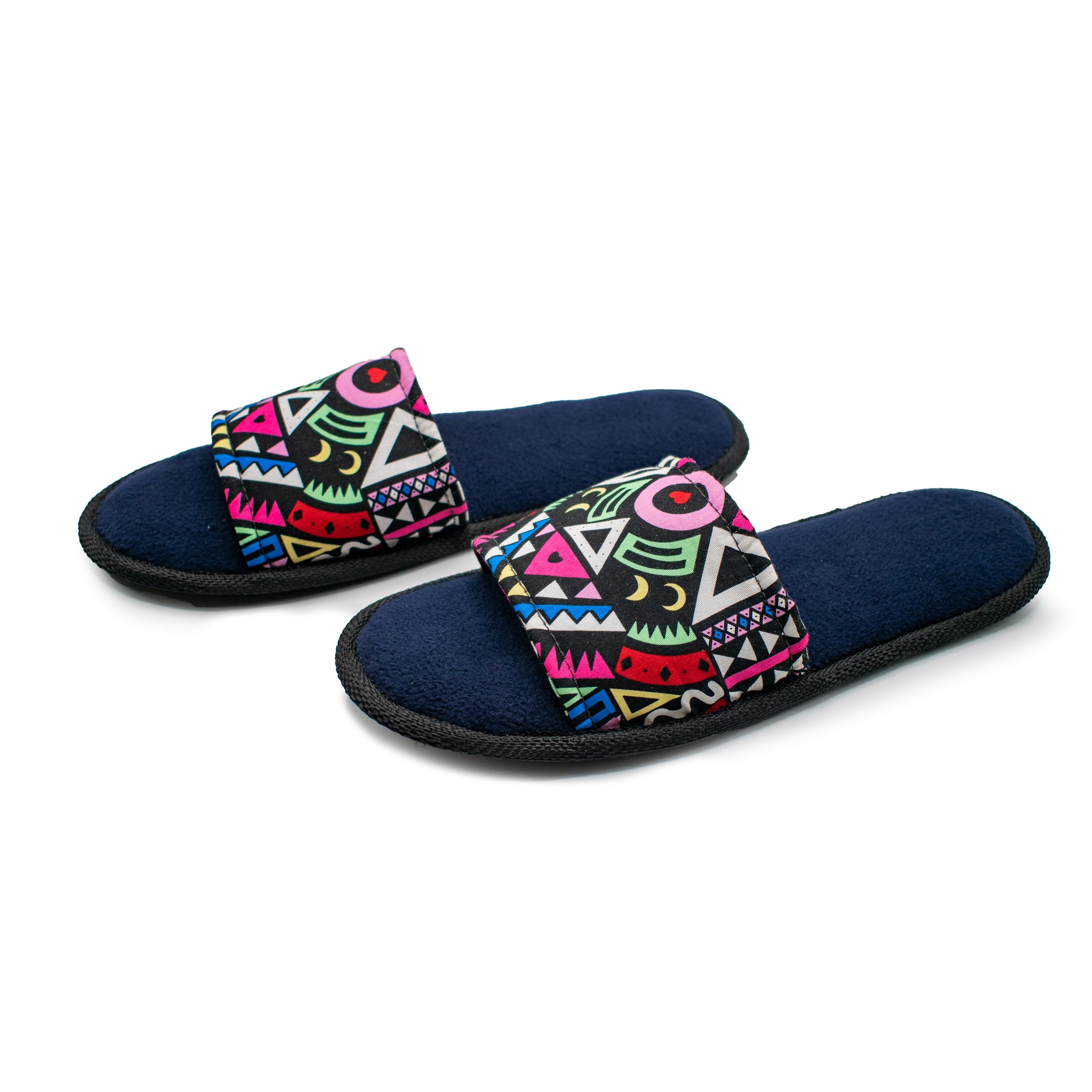 Pink Tribal - Open Toe Slippers