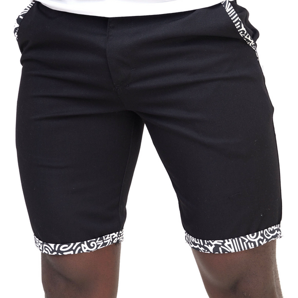 Kali Shorts: Black with KK Print