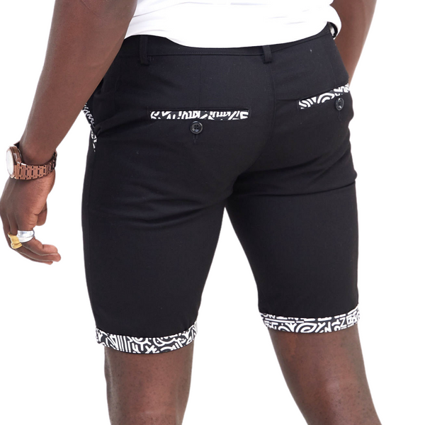 Kali Shorts: Black with KK Print