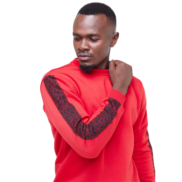 Kali Sweats: Top - Red with Maua