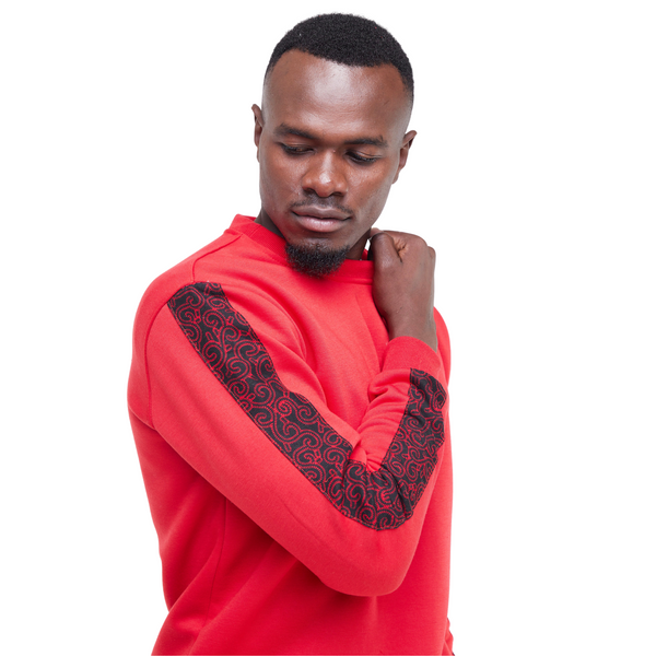 Kali Sweats: Top - Red with Maua