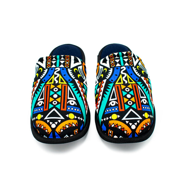 Blue Tribal - Bedroom Slippers