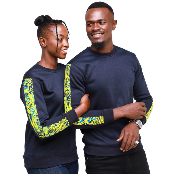 Kali Sweats: Top - Navy with Njano